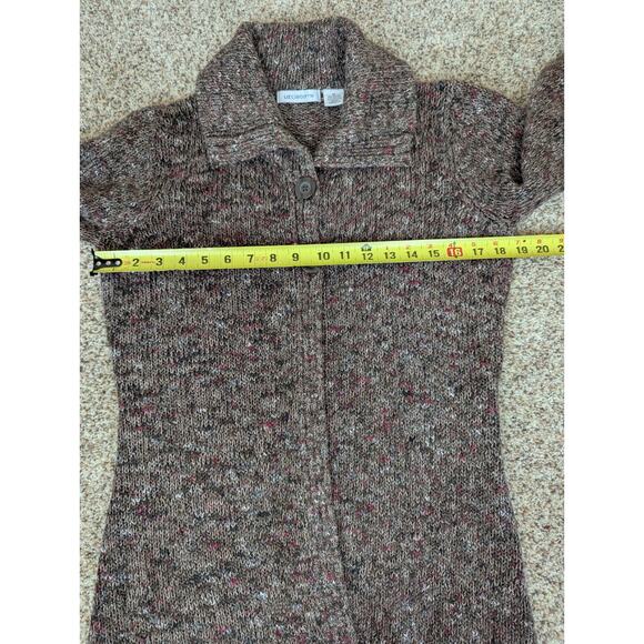 Liz Claiborne Women’s 2-Button Cardigan Sweater Heather Brown Size Medium - Picture 9 of 10